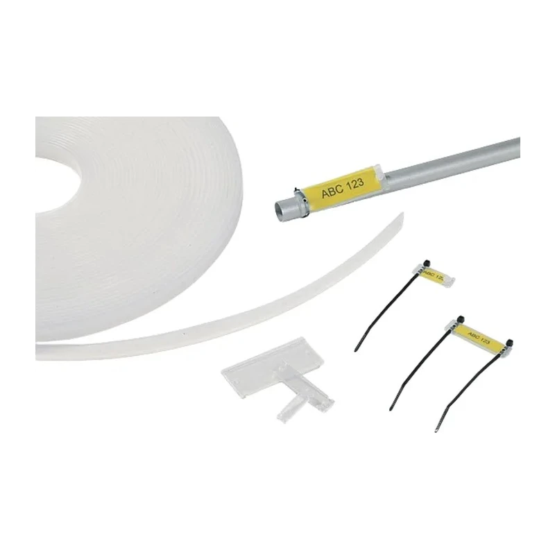 HellermannTyton Helafix Cable Tie Cable Marker, Transparent, UV Resistant, 17.5 mm x 9 mm, EVA 525-07173 HC06-17-PEUV-CL
