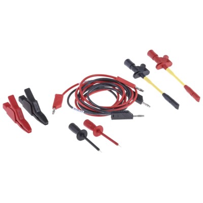 Hirschmann Test & Measurement Test Lead Kit with Crocodile Clip, Probe Tip, Test Tip, Measuring Leads 933003001-