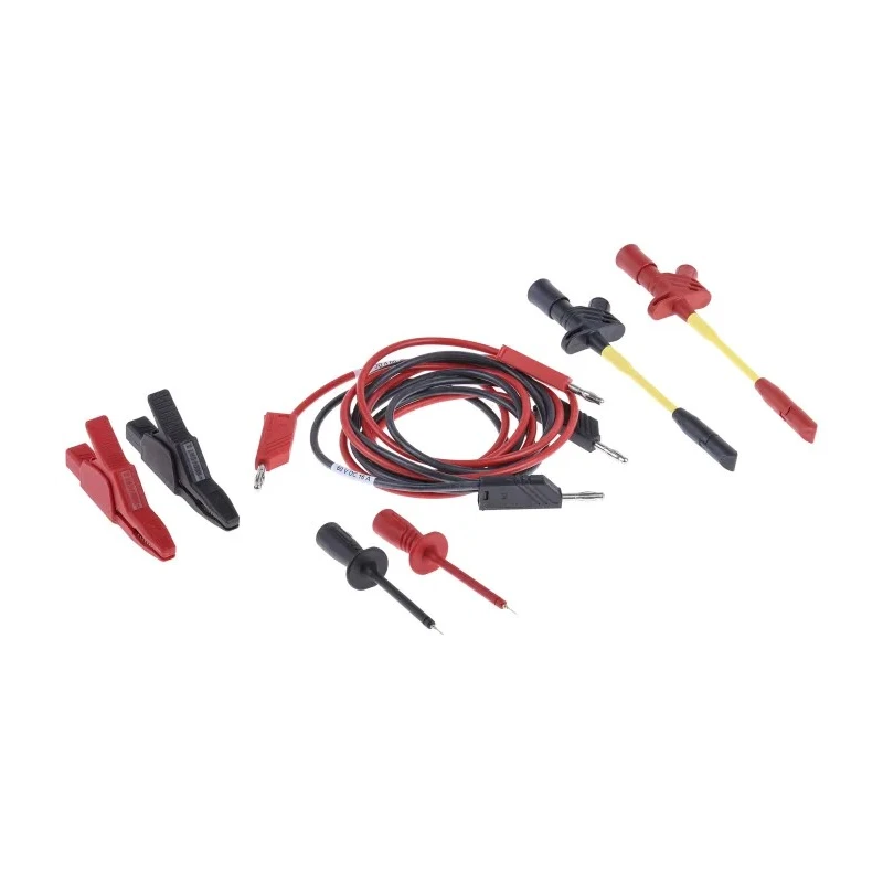 Hirschmann Test & Measurement Test Lead Kit with Crocodile Clip, Probe Tip, Test Tip, Measuring Leads 933003001-