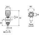 Hirschmann Test & Measurement 4 mm Red Terminal Post, 63A, 60V DC, M6 x 0.75 Thread Phenolic Resin 930136101