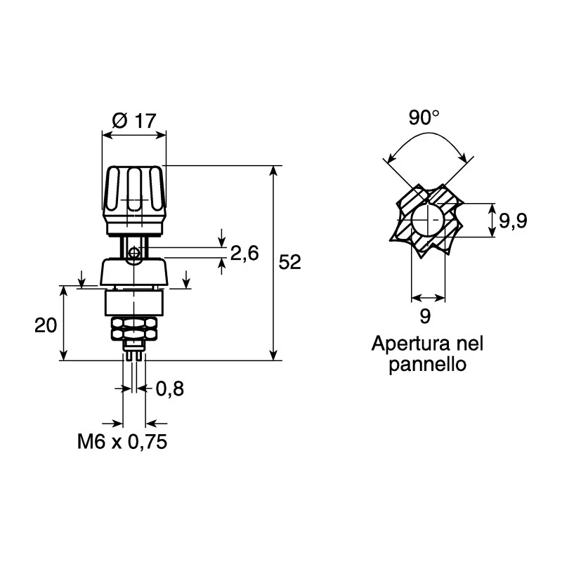 Hirschmann Test & Measurement 4 mm Red Terminal Post, 63A, 60V DC, M6 x 0.75 Thread Phenolic Resin 930136101