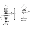 Hirschmann Test & Measurement 4 mm Red Terminal Post, 63A, 60V DC, M6 x 0.75 Thread Phenolic Resin 930136101