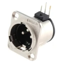 Neutrik Panel XLR Connector Right Angle 50V 6A 3 Way Male Silver over Nickel Plating NC3MD-H