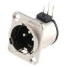 Neutrik Panel XLR Connector Right Angle 50V 6A 3 Way Male Silver over Nickel Plating NC3MD-H