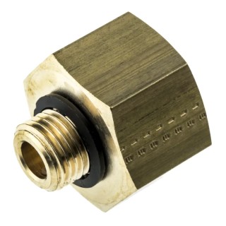 Legris Pneumatic Brass Pipe Fitting Adapter Male G 1/4 in to Female G 1/2 in 250 bar 0169 13 21