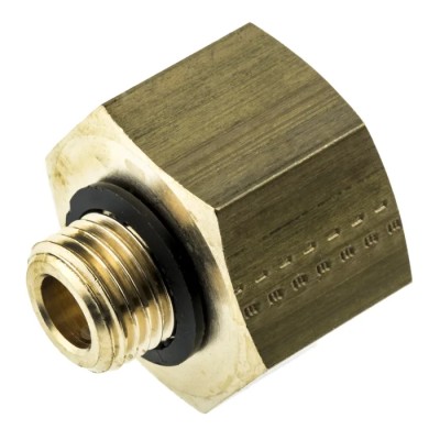 Legris Pneumatic Brass Pipe Fitting Adapter Male G 1/4 in to Female G 1/2 in 250 bar 0169 13 21