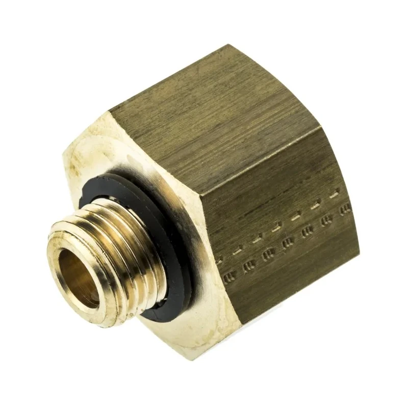Legris Pneumatic Brass Pipe Fitting Adapter Male G 1/4 in to Female G 1/2 in 250 bar 0169 13 21