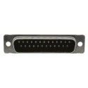 TE Connectivity AMPLIMITE HDP-20 25 Way Straight Cable D-Sub Connector Male 3.7A 250V Steel Shell Crimp 207464-2
