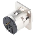 Neutrik Through Hole XLR Connector, Straight, 50V, Male, 3 Way, Silver over Nickel Plating NC3MD-V