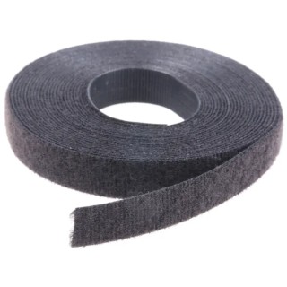 HellermannTyton Cable Marker Hook & Loop 5m x 12.5mm Black Polyamide Polyethylene 130-00020 TEXTIE 5M-PA66/PP-BK
