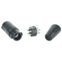 Amphenol Industrial Straight Cable Loudspeaker Connector, 4-Way Male, 20A, Solder, Thermoplastic, Black AP412