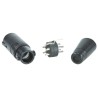 Amphenol Industrial Straight Cable Loudspeaker Connector, 4-Way Male, 20A, Solder, Thermoplastic, Black AP412