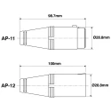 Amphenol Industrial Straight Cable Loudspeaker Connector, 4-Way Male, 20A, Solder, Thermoplastic, Black AP412