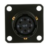Amphenol Limited MIL Spec Circular Connector, 6 Contacts, Box Mount, Bayonet Lock, Female, Copper Tin, Olive, 62GB-12E10-06SN