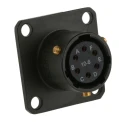 Amphenol Limited MIL Spec Circular Connector, 6 Contacts, Box Mount, Bayonet Lock, Female, Copper Tin, Olive, 62GB-12E10-06SN