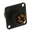 Amphenol Limited MIL Spec Circular Connector, 6 Contacts, Box Mount, Bayonet Lock, Female, Copper Tin, Olive, 62GB-12E10-06SN
