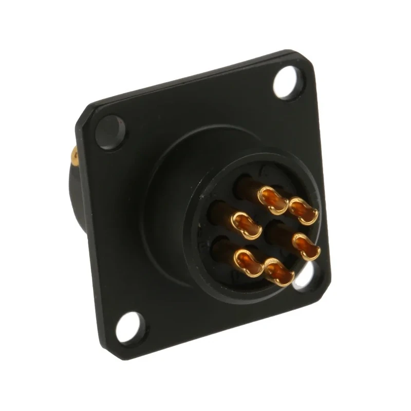 Amphenol Limited MIL Spec Circular Connector, 6 Contacts, Box Mount, Bayonet Lock, Female, Copper Tin, Olive, 62GB-12E10-06SN
