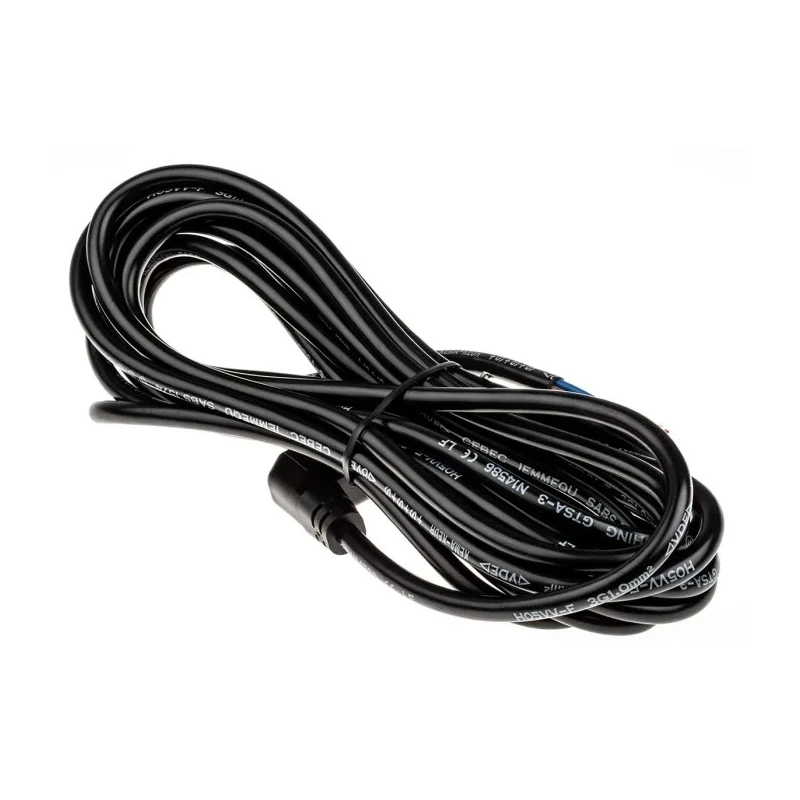 RS PRO Unterminated to C14 Power Cord, 250V, 10A, 5m, Black PVC, 449-326