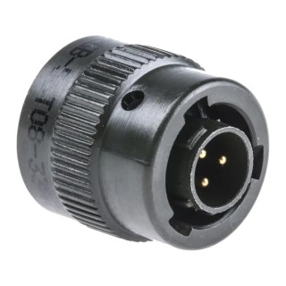 Amphenol Limited MIL Spec Circular Connector, 3 Contacts, Male, Cable Mount, Olive, Copper Tin, Bayonet 62GB-56T08-33PN