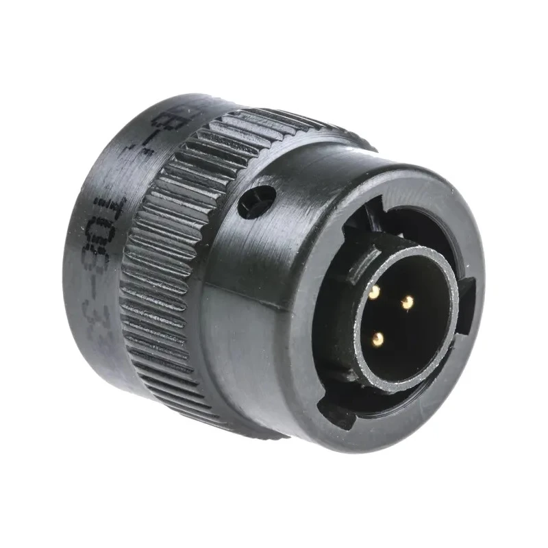 Amphenol Limited MIL Spec Circular Connector, 3 Contacts, Male, Cable Mount, Olive, Copper Tin, Bayonet 62GB-56T08-33PN