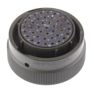 Amphenol Limited MIL Spec Circular Connector, 41 Contacts, Copper Tin, Straight, Cable Mount, Miniature 62GB-56T20-41SN