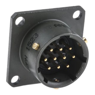 Amphenol Limited MIL Spec Circular Connector, 10 Way, Copper Tin Contacts, Olive Aluminium, Box Mount 62GB-12E12-10PN