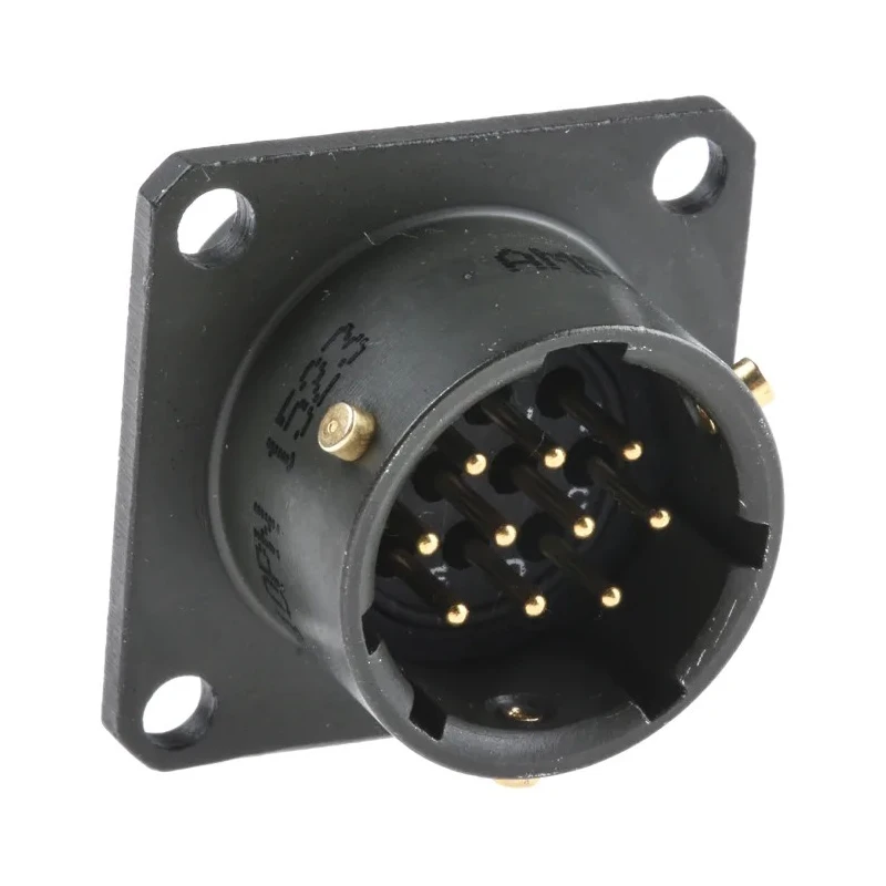 Amphenol Limited MIL Spec Circular Connector, 10 Way, Copper Tin Contacts, Olive Aluminium, Box Mount 62GB-12E12-10PN