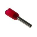 TE Connectivity Insulated Crimp Bootlace Ferrule, Red, 8 mm Pin Length, 1.4 mm Pin Diameter, 14 mm Overall Length 9021950000