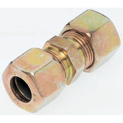 Parker Hydraulic Fitting, 0.5 Degree, Steel and Stainless Steel, 10mm Hose ID, Zinc Finish G10LCF