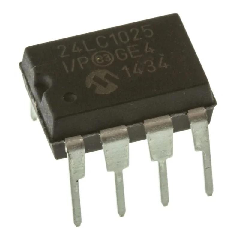 Microchip 24LC1025-I/P 1 MB Serial EEPROM, 900 ns Access, 8-Pin PDIP, Serial-I2C