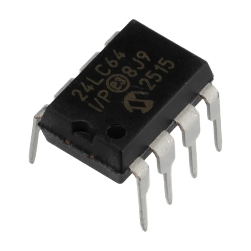 Microchip Serial EEPROM 64kB, 900 ns, 8-Pin PDIP, Serial-I2C, 24LC64-I/P