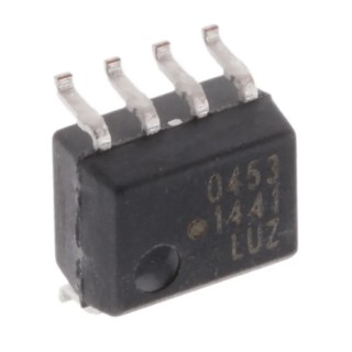 Broadcom DC Input Optocoupler Surface Mount SOIC 8-Pin HCPL-0453-000E, 1.7V, 25mA, 5kVrms Isolation