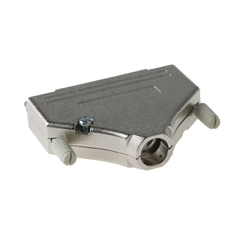 MH Connectors Zinc Straight D-Sub Backshell, 37 Way Strain Relief, Nickel Plated, Silver, MHDTZK37-RA-PC-K