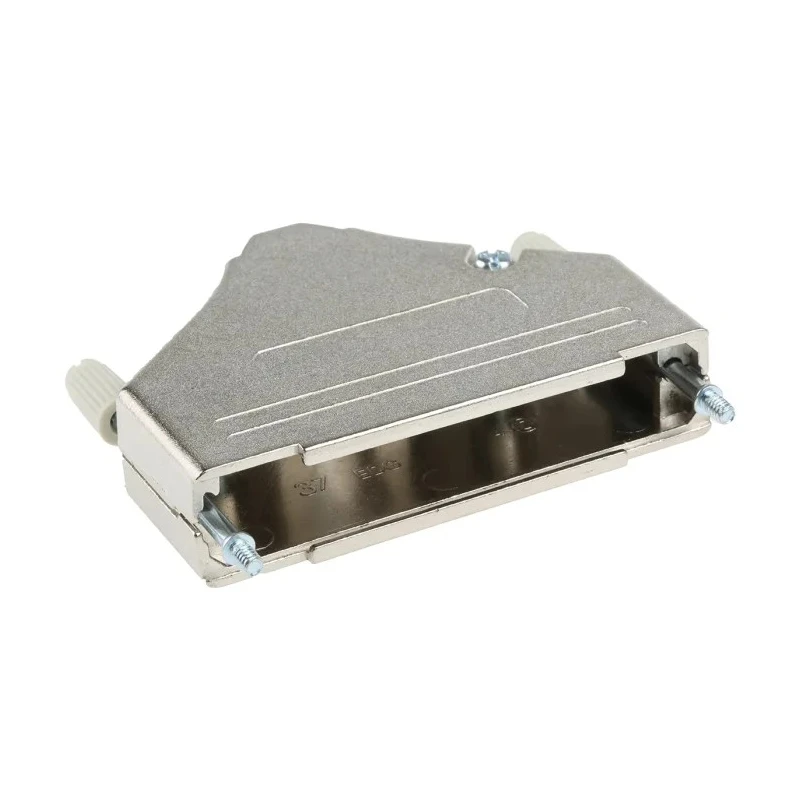 MH Connectors Zinc Straight D-Sub Backshell, 37 Way Strain Relief, Nickel Plated, Silver, MHDTZK37-RA-PC-K