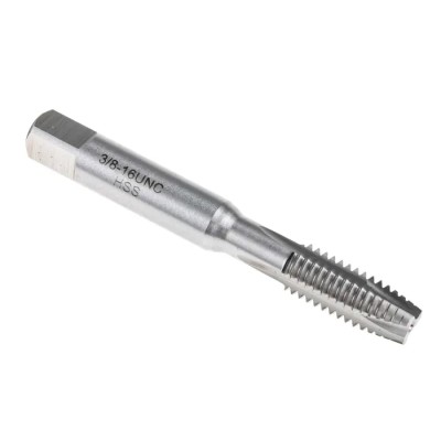 RS PRO Threading Tap 3/8/16 UNC Spiral Point Machine Tap Blue Stream Tempered HSS 80mm 455-964