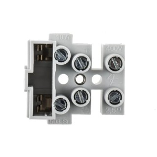 RS PRO Fuse Terminal Block, 3-Way, 10A, 250V, 6mm² Wire, Nylon Screw Panel Mount 452-625