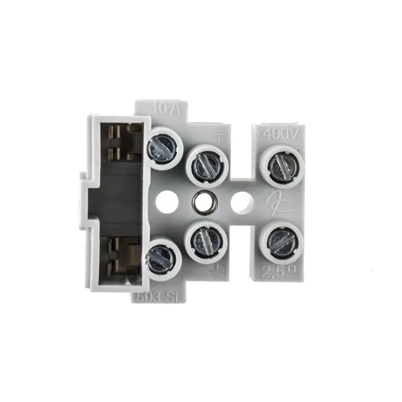 RS PRO Fuse Terminal Block, 3-Way, 10A, 250V, 6mm² Wire, Nylon Screw Panel Mount 452-625