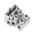 RS PRO Fuse Terminal Block, 3-Way, 10A, 250V, 6mm² Wire, Nylon Screw Panel Mount 452-625