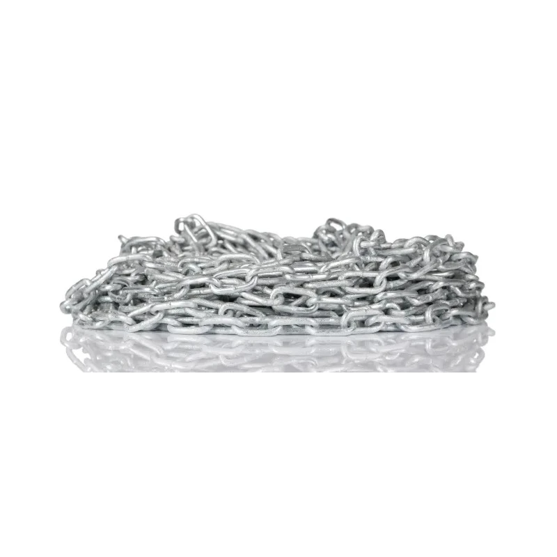 RS PRO Galvanised Steel Chain, Welded Link, 10 m Length, 14 mm Link Length, 2.5 mm Link Diameter, 37 kg Load Capacity 750-389