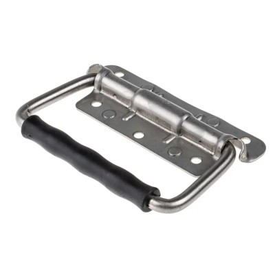 RS PRO Stainless Steel Carrying Handle 750-216, Fold-Down, 125mm Length, 125mm Height, 48mm Width, 40kg Capacity