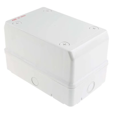 ABB Grey Polycarbonate Junction Box, IP65, 140 mm x 140 mm x 220 mm, Model 12804 M128040000