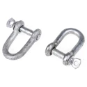 RS PRO D-Shackle, Steel, Zinc Plated, Screw Pin, 5mm Diameter, 10mm Jaw Width 750-632