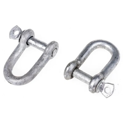 RS PRO D-Shackle, Steel, Zinc Plated, Screw Pin, 5mm Diameter, 10mm Jaw Width 750-632