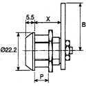Euro-Locks a Lowe & Fletcher group Company Raised Bezel Tumbler Lock , Key Unlock, Panel-to-Tongue Depth 18mm 4303-0100BA