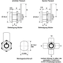Euro-Locks a Lowe & Fletcher group Company Raised Bezel Tumbler Lock , Key Unlock, Panel-to-Tongue Depth 18mm 4303-0100BA