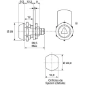 Euro-Locks a Lowe & Fletcher group Company Camlock 12 mm Panel-to-Tongue, 22.7 x 19.2 mm, Key Unlock, Zinc Plated 5500-0501BA