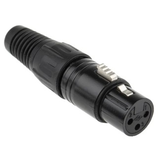 RS PRO Straight Cable XLR Connector, Female, 3 Way, 250V AC, Silver Plating, 457-891