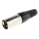 RS PRO XLR Connector Straight Male 3 Way Aluminium Zinc Alloy Housing Brass Contacts 457-998