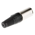 RS PRO XLR Connector Straight Male 3 Way Aluminium Zinc Alloy Housing Brass Contacts 457-998