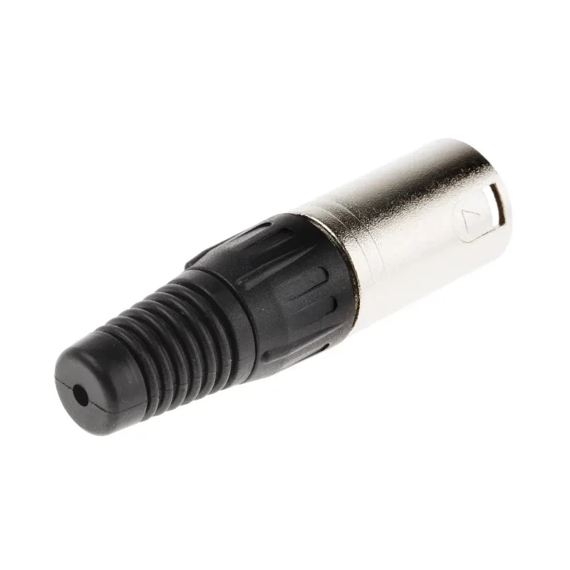 RS PRO XLR Connector Straight Male 3 Way Aluminium Zinc Alloy Housing Brass Contacts 457-998